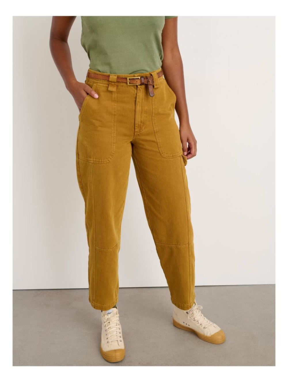 Alex Mill Phoebe Carpenter Pants - 31” Waist - Recycled Denim - Golden Khaki EUC